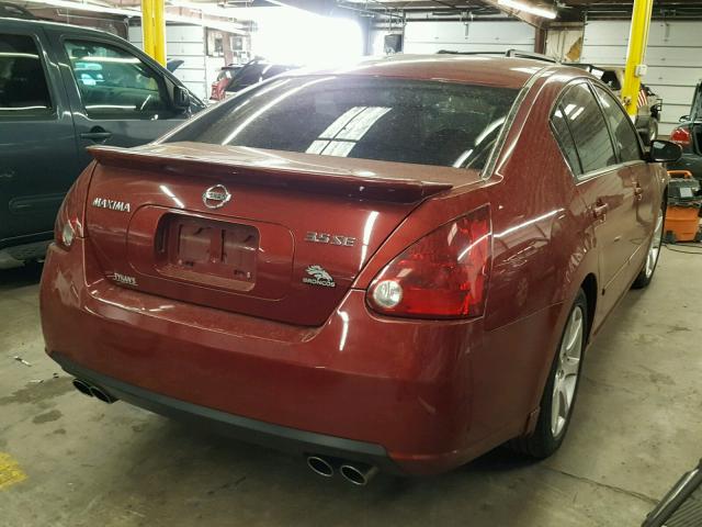 1N4BA41E97C813147 - 2007 NISSAN MAXIMA SE MAROON photo 4