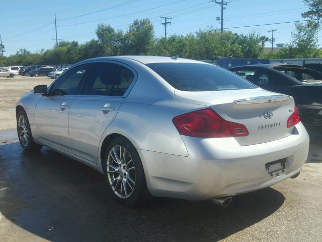 JNKBV61E07M716616 - 2007 INFINITI G35 SILVER photo 3