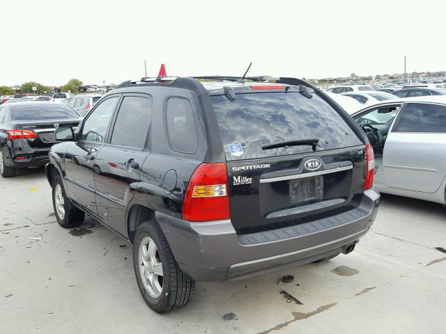 KNDJF724177433162 - 2007 KIA SPORTAGE BLACK photo 3