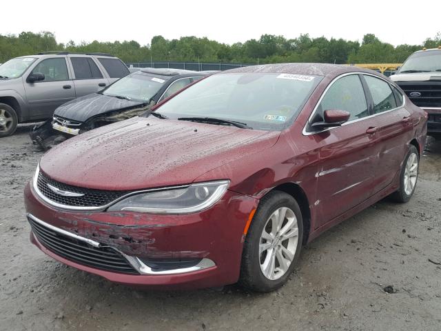 1C3CCCAB8FN568440 - 2015 CHRYSLER 200 LIMITE RED photo 2