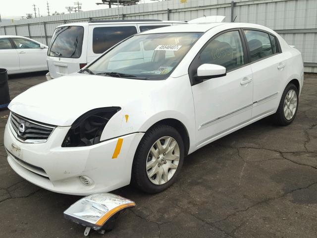 3N1AB6AP2BL727212 - 2011 NISSAN SENTRA 2.0 WHITE photo 2