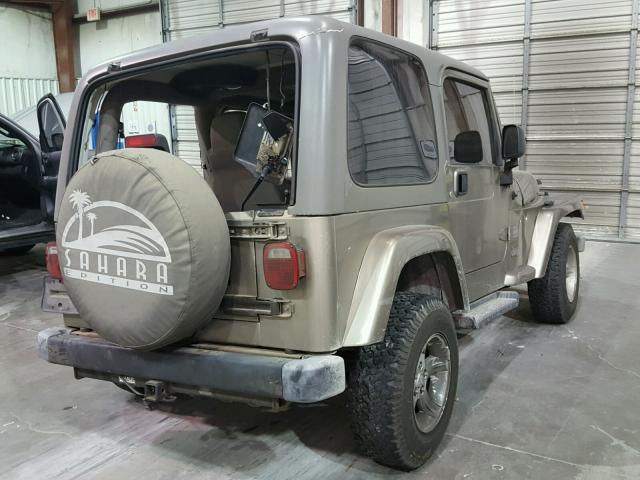 1J4FA59S94P777535 - 2004 JEEP WRANGLER / BEIGE photo 4