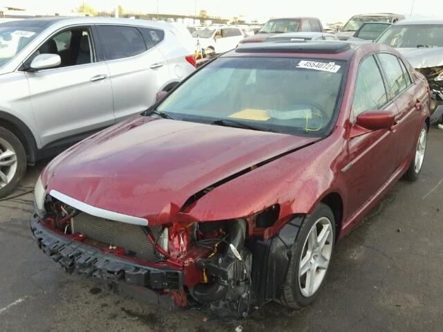 19UUA66285A029159 - 2005 ACURA TL RED photo 2