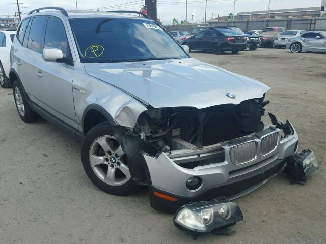 WBXPC93427WJ01026 - 2007 BMW X3 3.0SI SILVER photo 1