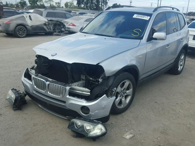 WBXPC93427WJ01026 - 2007 BMW X3 3.0SI SILVER photo 2