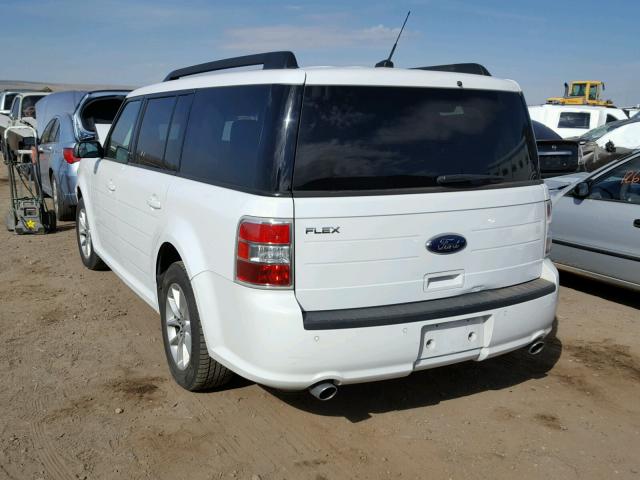 2FMGK5B81EBD18963 - 2014 FORD FLEX SE WHITE photo 3