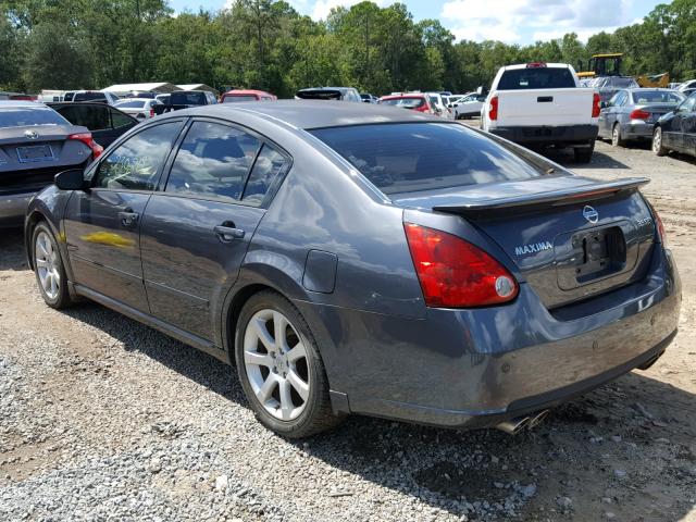 1N4BA41EX7C829163 - 2007 NISSAN MAXIMA SE GRAY photo 3