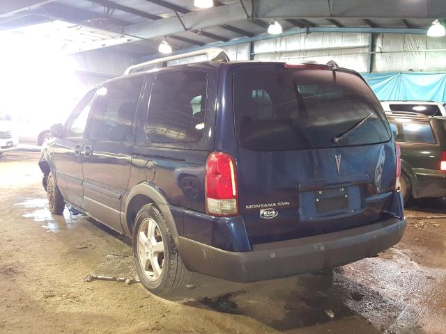 1GMDV33L05D253762 - 2005 PONTIAC MONTANA SV BLUE photo 3