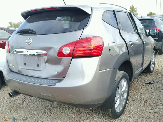 JN8AS5MT2BW163723 - 2011 NISSAN ROGUE S GRAY photo 4