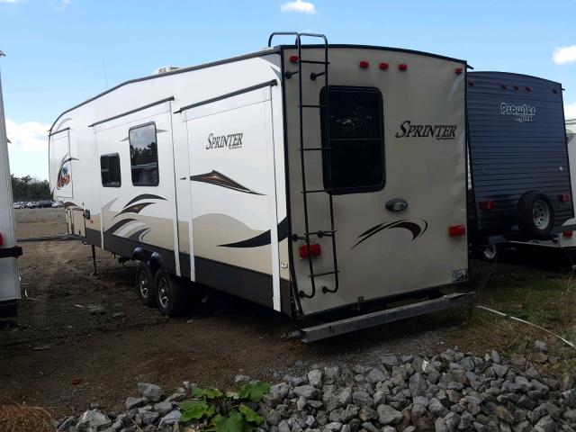 4YDF3242XE1531259 - 2014 KEYSTONE SPRINTER WHITE photo 3