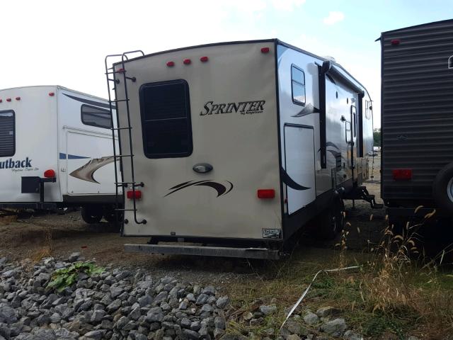 4YDF3242XE1531259 - 2014 KEYSTONE SPRINTER WHITE photo 4