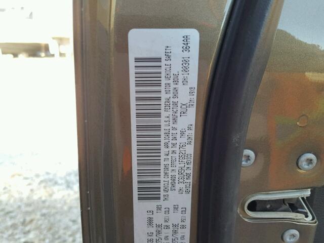 3C6UR5HL1FG521761 - 2015 RAM 2500 ST GRAY photo 10