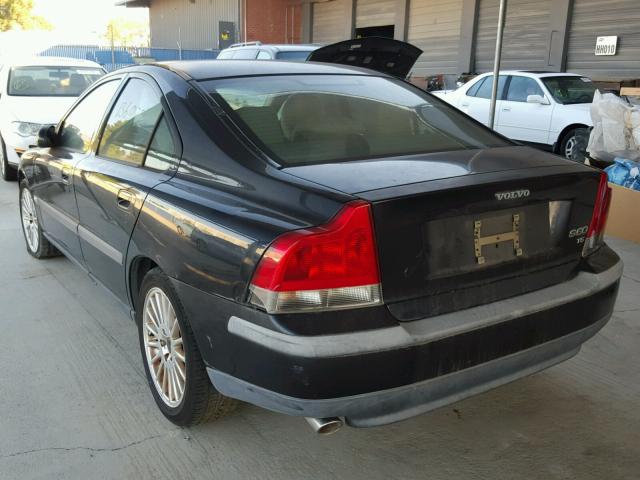 YV1RS53D032244117 - 2003 VOLVO S60 T5 BLACK photo 3