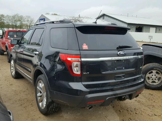 1FM5K8D82DGB82372 - 2013 FORD EXPLORER X BLACK photo 3