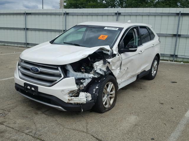 2FMTK3J99FBC02912 - 2015 FORD EDGE SEL WHITE photo 2