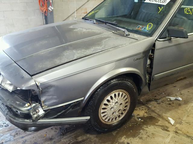 1G3AG55N4P6352037 - 1993 OLDSMOBILE CUTLASS CI GRAY photo 9