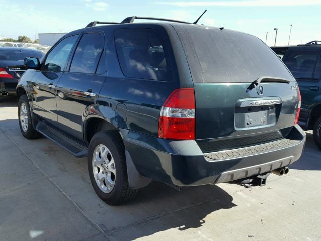 2HNYD18801H501260 - 2001 ACURA MDX TOURIN GREEN photo 3