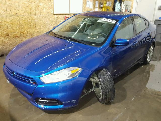 1C3CDFBA6DD318525 - 2013 DODGE DART SXT BLUE photo 2