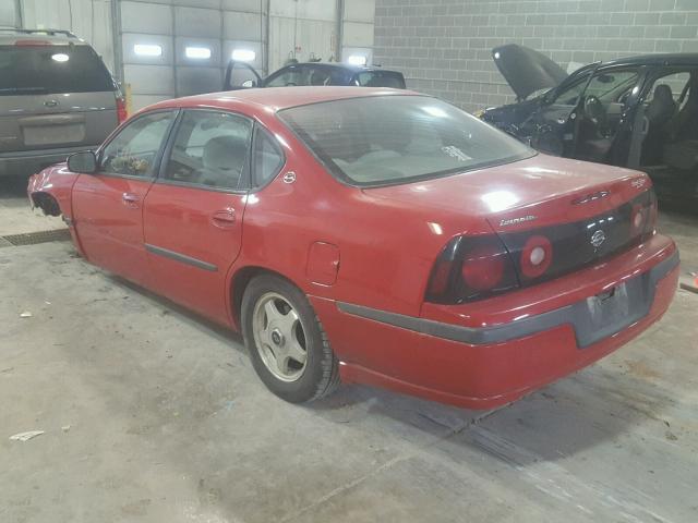 2G1WF52E249230433 - 2004 CHEVROLET IMPALA 红色 照片 3