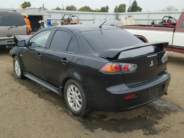 JA32U2FU8BU021658 - 2011 MITSUBISHI LANCER ES/ BLACK photo 3