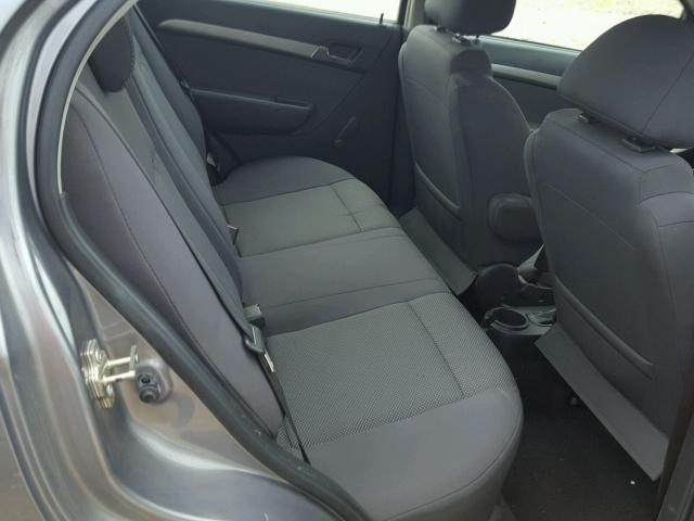 KL1TD56627B170490 - 2007 CHEVROLET AVEO BASE Szary zdjęcie 6