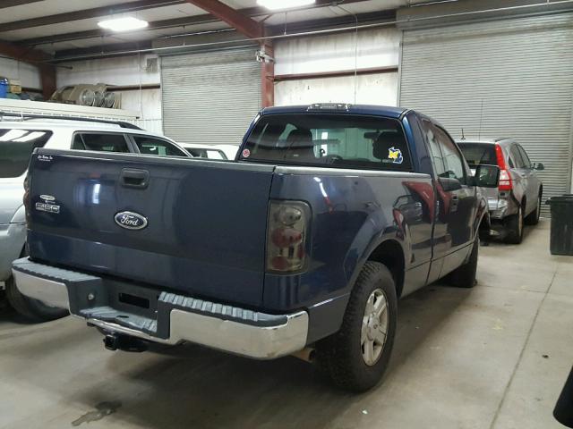 1FTRF12W64NC66032 - 2004 FORD F150 BLUE photo 4