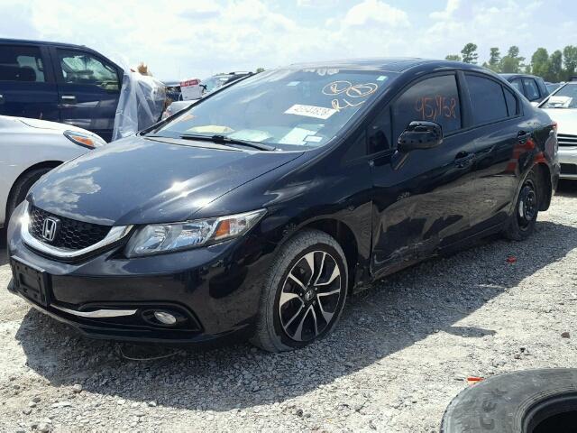 19XFB2F96DE046077 - 2013 HONDA CIVIC EXL BLACK photo 2