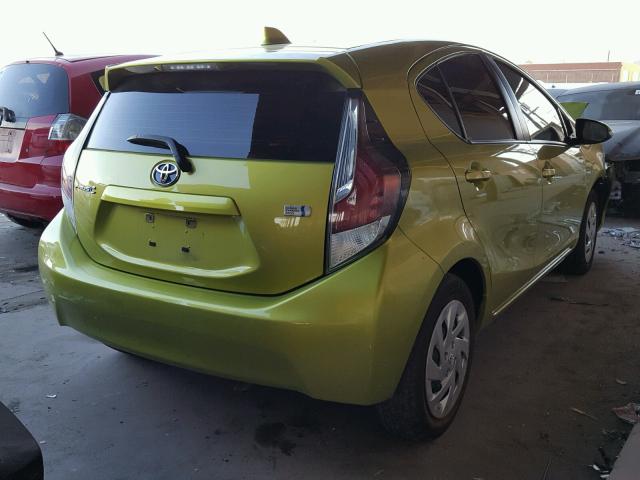 JTDKDTB37G1115737 - 2016 TOYOTA PRIUS C GREEN photo 4