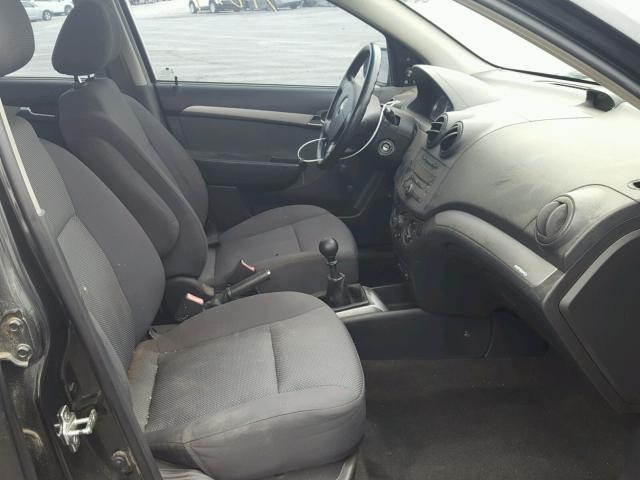 KL1TD56668B090353 - 2008 CHEVROLET AVEO BASE Սև լուսանկար 5