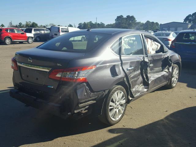 3N1AB7AP6EL614115 - 2014 NISSAN SENTRA S CHARCOAL photo 4