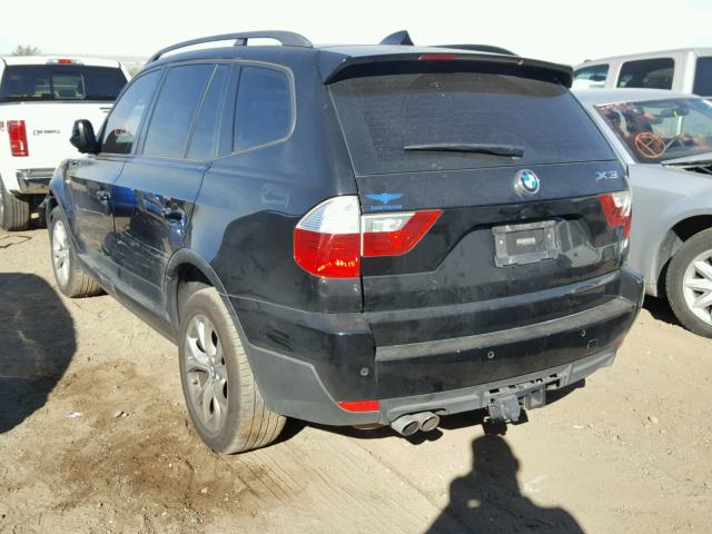 WBXPC9C47AWJ39133 - 2010 BMW X3 XDRIVE3 BLACK photo 3