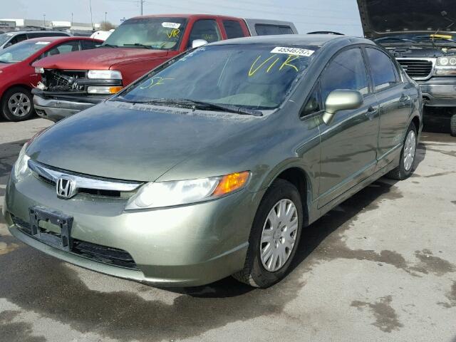 1HGFA46558L000847 - 2008 HONDA CIVIC GREEN photo 2