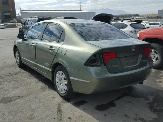 1HGFA46558L000847 - 2008 HONDA CIVIC GREEN photo 3