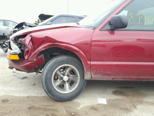 1GCCS145028185240 - 2002 CHEVROLET S TRUCK S1 RED photo 9