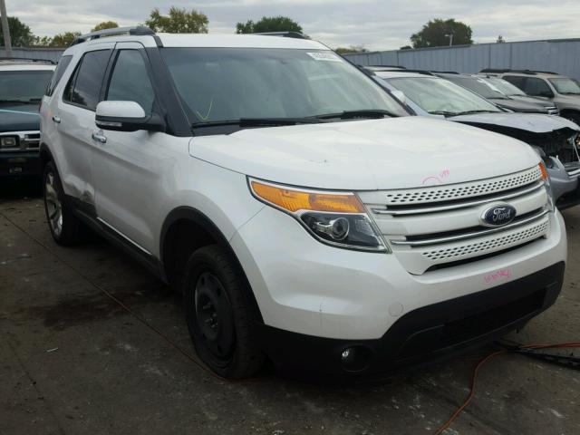 1FM5K8F86DGC58902 - 2013 FORD EXPLORER L WHITE photo 1