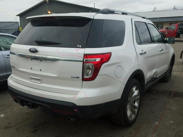 1FM5K8F86DGC58902 - 2013 FORD EXPLORER L WHITE photo 4