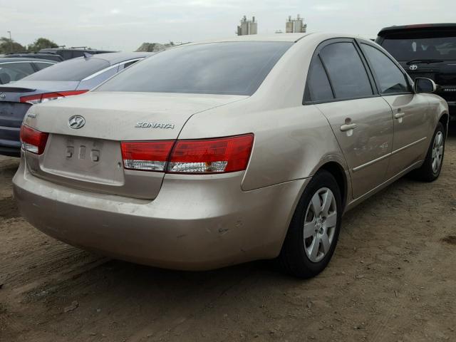 KMHET46C16A113802 - 2006 HYUNDAI SONATA GL GOLD photo 4