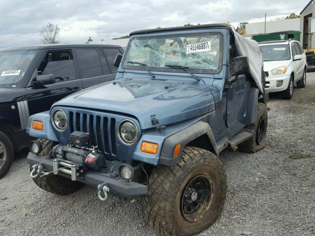 1J4FY19S5WP712883 - 1998 JEEP WRANGLER / BLUE photo 2