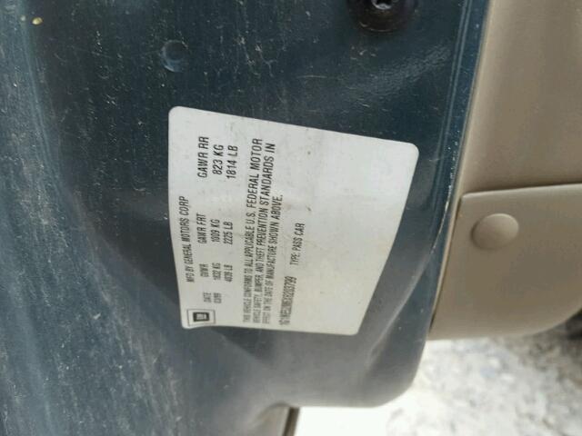 1G1NE52M6X6203799 - 1999 CHEVROLET MALIBU LS 绿色 照片 10