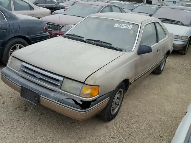 1FAPP31X7KK185443 - 1989 FORD TEMPO GL TAN photo 2