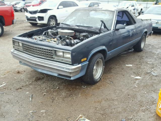 3GCCW80H8HS903551 - 1987 CHEVROLET EL CAMINO BLUE photo 2