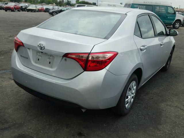 5YFBURHE0HP620558 - 2017 TOYOTA COROLLA L SILVER photo 4