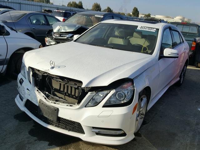 WDDHF5KB0DA682462 - 2013 MERCEDES-BENZ E 350 WHITE photo 2