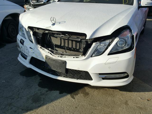 WDDHF5KB0DA682462 - 2013 MERCEDES-BENZ E 350 WHITE photo 9