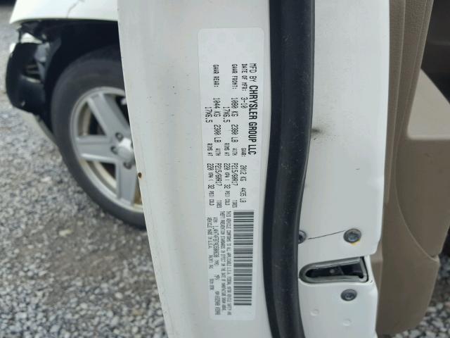 1J4NT4FB7AD580638 - 2010 JEEP COMPASS SP WHITE photo 10