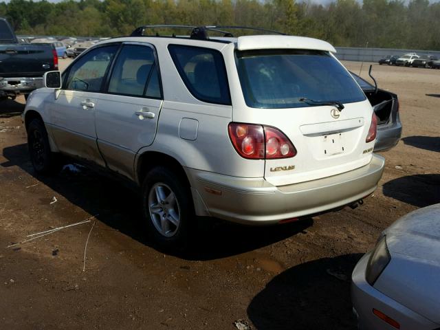 JT6HF10U8X0094317 - 1999 LEXUS RX 300 WHITE photo 3