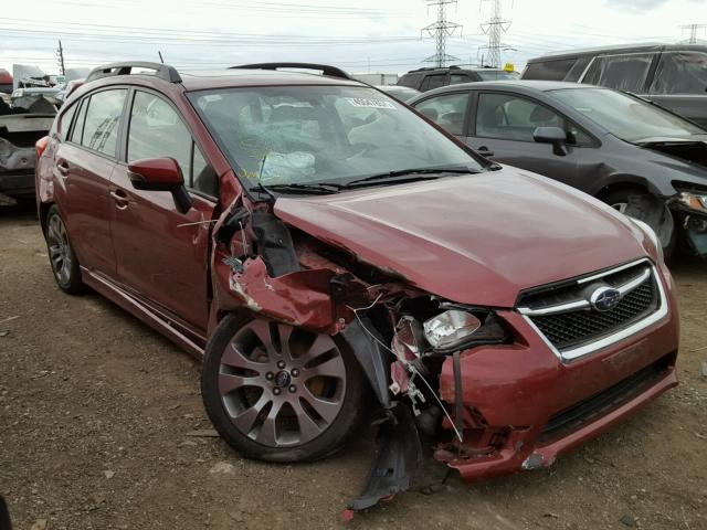 JF1GPAZ67F8247202 - 2015 SUBARU IMPREZA SP MAROON photo 1