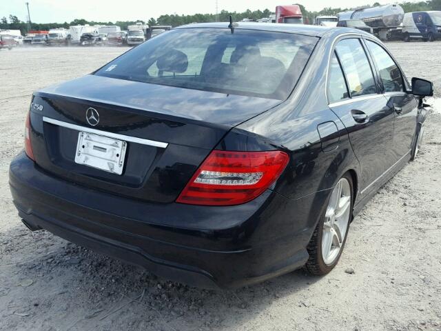 WDDGF4HB0EG254614 - 2014 MERCEDES-BENZ C 250 BLACK photo 4