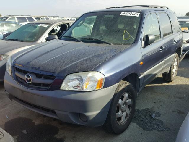 4F2YZ02B34KM19476 - 2004 MAZDA TRIBUTE DX BLUE photo 2