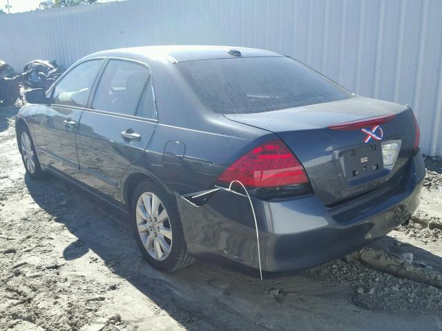 1HGCM66807A101594 - 2007 HONDA ACCORD EX GRAY photo 3